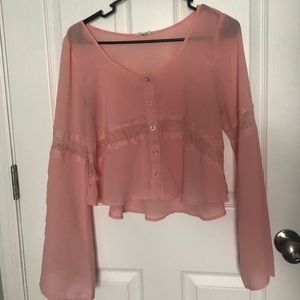 Long sleeve, cropped cover up